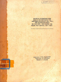 Image of Review of Recommendations Made in the Meetings of the Sub Committee on Film (1974-1977) and the Working Group on Film (1978-1979) During the Asean Film Festival (1971-1979)
