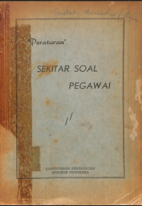 Image of Peraturan-Peraturan Sekitar Soal Pegawai