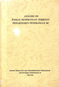 Image of Analisis Isi Bahan Penerangan Terbitan Departemen Penerangan RI