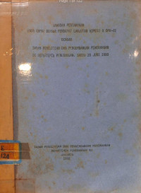 Image of Jawaban Pertanyaan Pada Rapat Dengar Pendapat Lanjutan Komisi X DPR-RI dengan Badan Penelitian dan Pengembangan Penerangan di Departemen Penerangan, Sabtu 28 Juni 1980